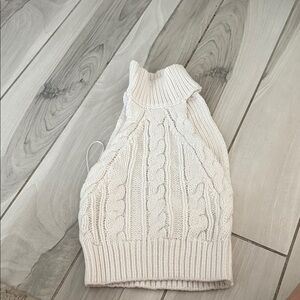 Kendall & Kylie Cream Cable Knit Turtleneck Sweater